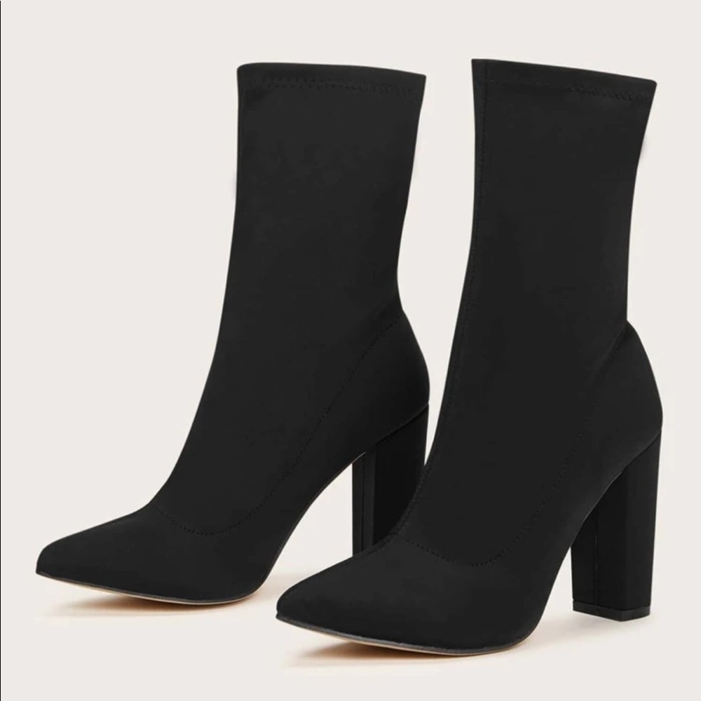 Brand New Black Sock Boots